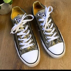 Converse All Star Pewter Grey Metallic Sneakers 8